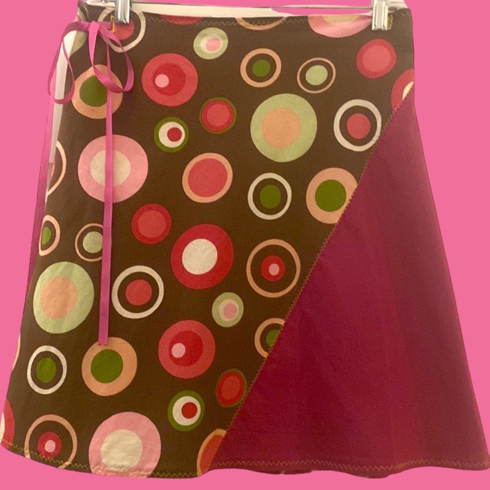 Unique Spring polka dot wrap skirt